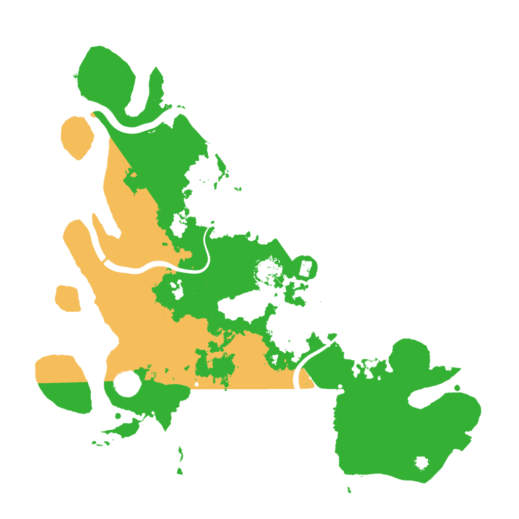 Biome Rust Map: Procedural Map, Size: 3500, Seed: 129804