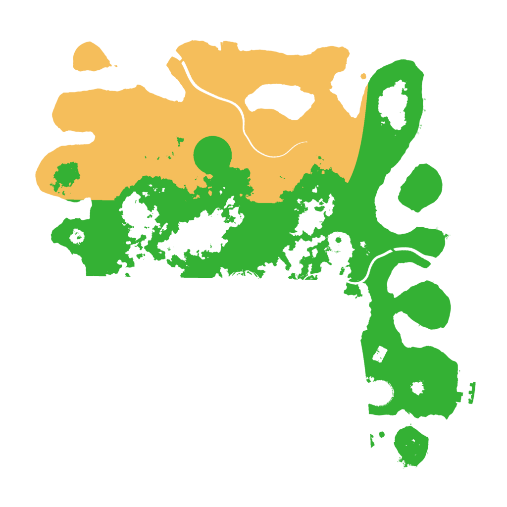 Biome Rust Map: Procedural Map, Size: 3500, Seed: 142928999
