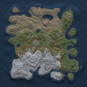 Thumbnail Rust Map: Procedural Map, Size: 3500, Seed: 142928999, 12 Monuments