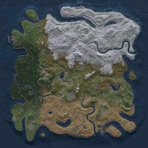 Thumbnail Rust Map: Procedural Map, Size: 4500, Seed: 1166148053, 19 Monuments