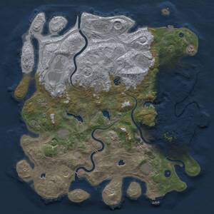 Thumbnail Rust Map: Procedural Map, Size: 4500, Seed: 1519237927, 17 Monuments