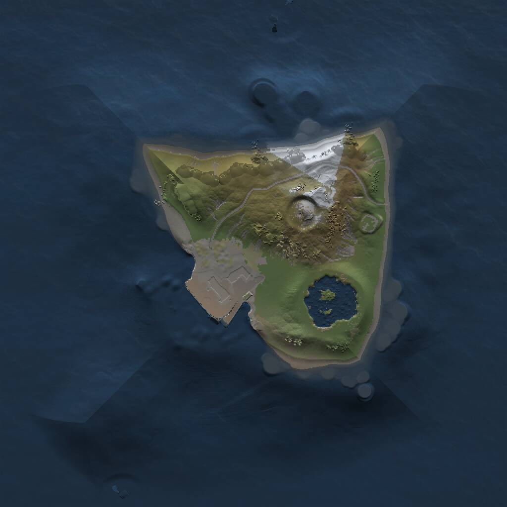 Rust Map: Procedural Map, Size: 1000, Seed: 185238163, 1 Monuments