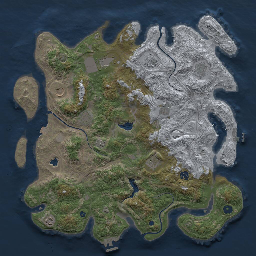 Rust Map: Procedural Map, Size: 4250, Seed: 2035, 16 Monuments