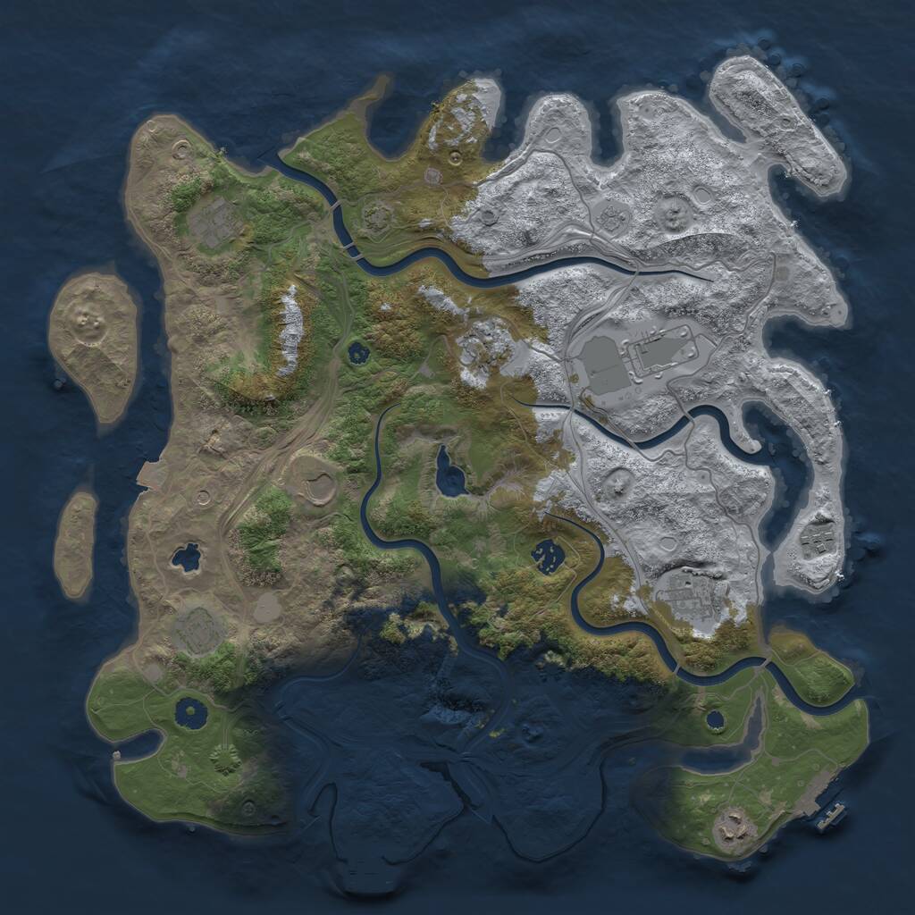 Rust Map: Procedural Map, Size: 4250, Seed: 2035, 15 Monuments
