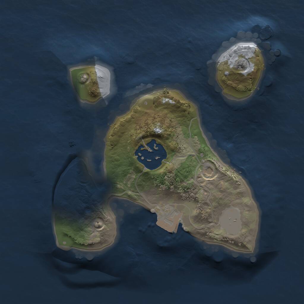 Rust Map: Procedural Map, Size: 1600, Seed: 5, 2 Monuments