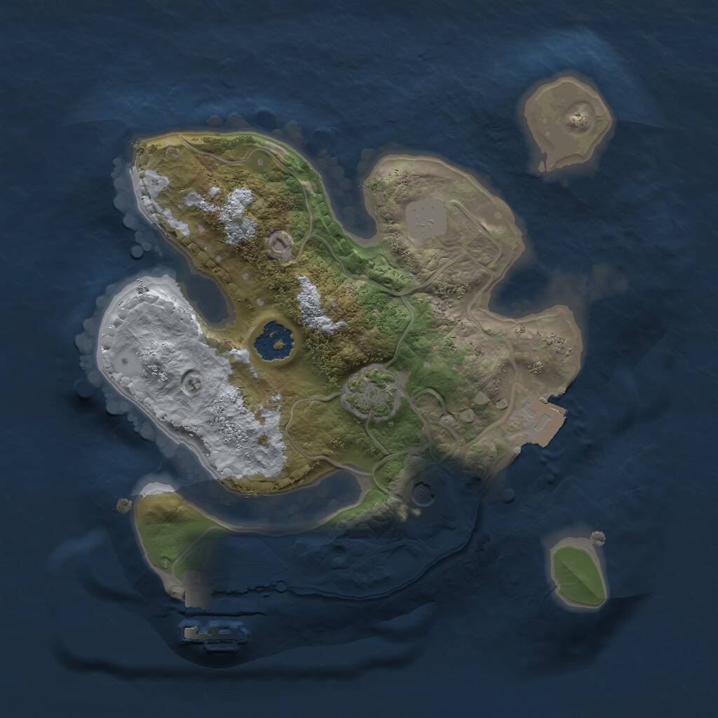 Rust Map: Procedural Map, Size: 1900, Seed: 7845123, 4 Monuments