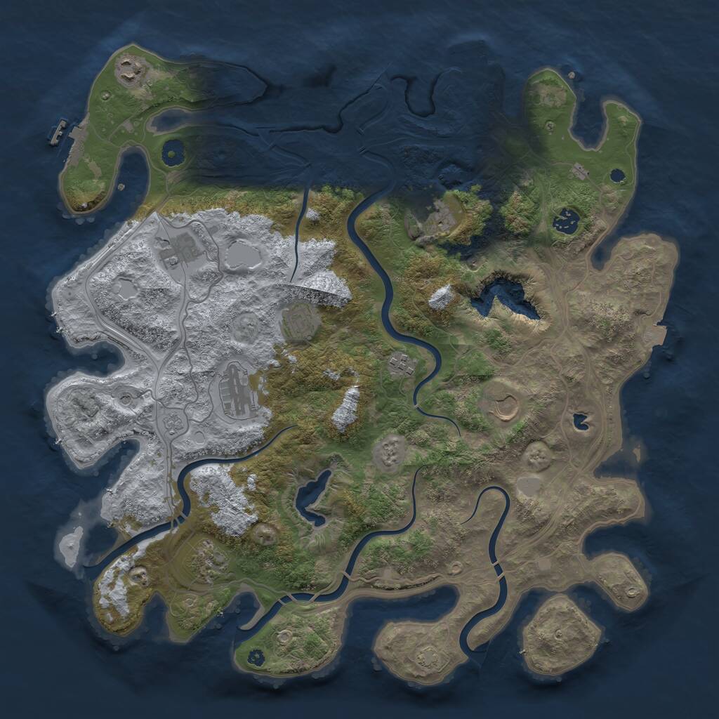 Rust Map: Procedural Map, Size: 4250, Seed: 29949, 15 Monuments