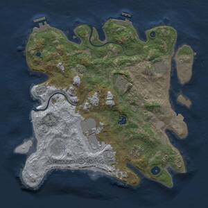 Thumbnail Rust Map: Procedural Map, Size: 3500, Seed: 1472287421, 13 Monuments