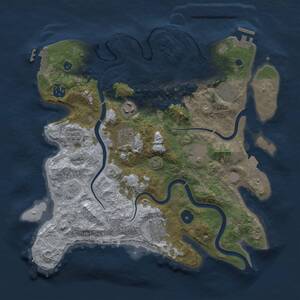 Thumbnail Rust Map: Procedural Map, Size: 3500, Seed: 1472287421, 13 Monuments