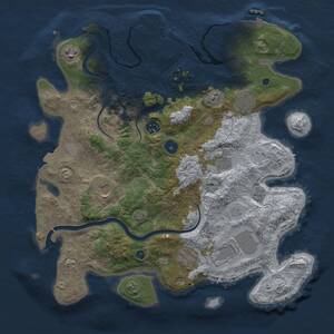 Thumbnail Rust Map: Procedural Map, Size: 3750, Seed: 1954490494, 14 Monuments