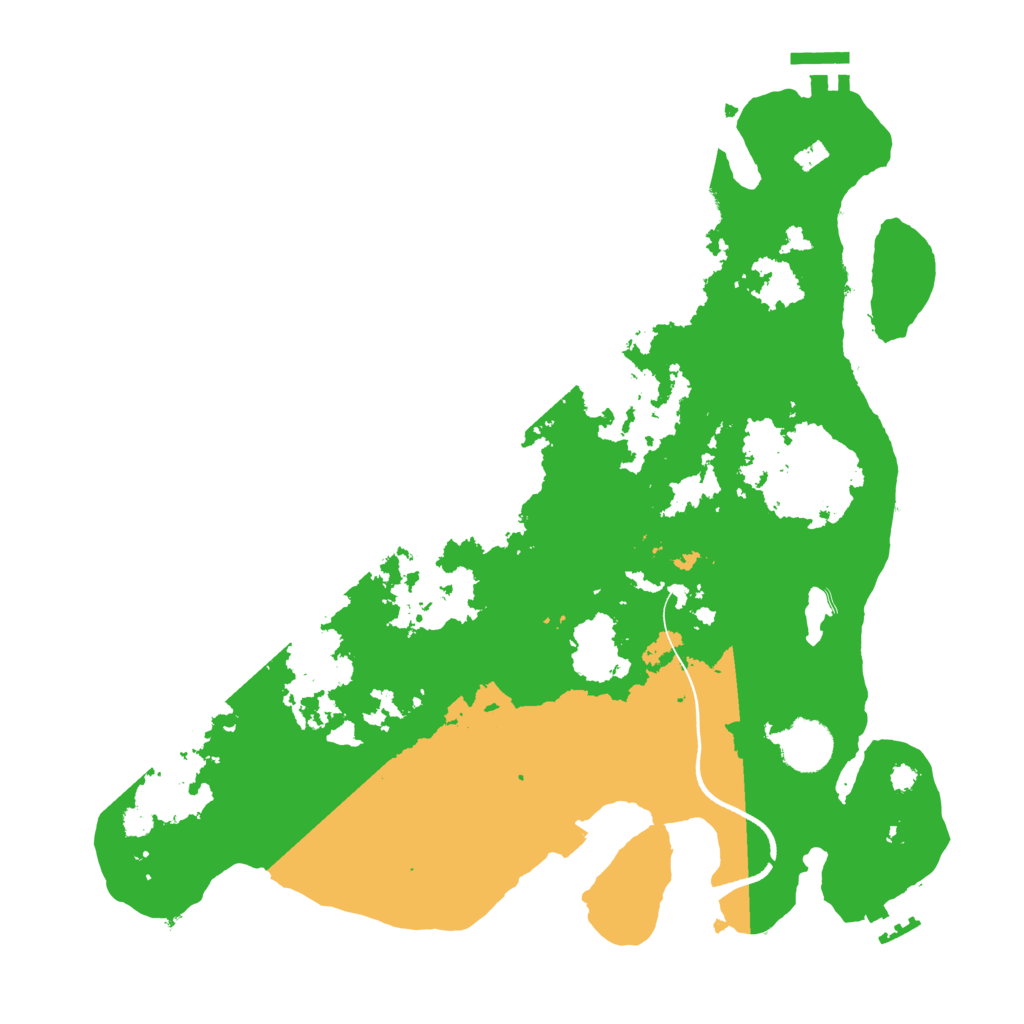 Biome Rust Map: Procedural Map, Size: 3500, Seed: 50006
