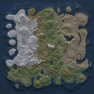 Thumbnail Rust Map: Procedural Map, Size: 4250, Seed: 891, 17 Monuments