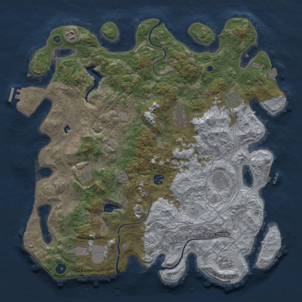 Rust Map: Procedural Map, Size: 4250, Seed: 12025, 15 Monuments