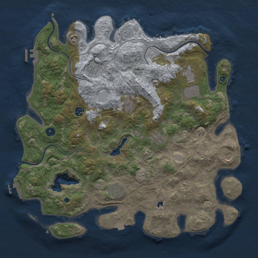 Rust Map: Procedural Map, Size: 4250, Seed: 11503, 16 Monuments