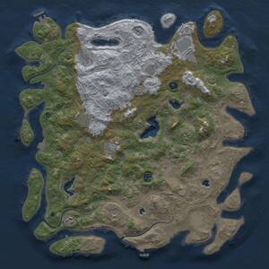 Thumbnail Rust Map: Procedural Map, Size: 4800, Seed: 973097650, 17 Monuments