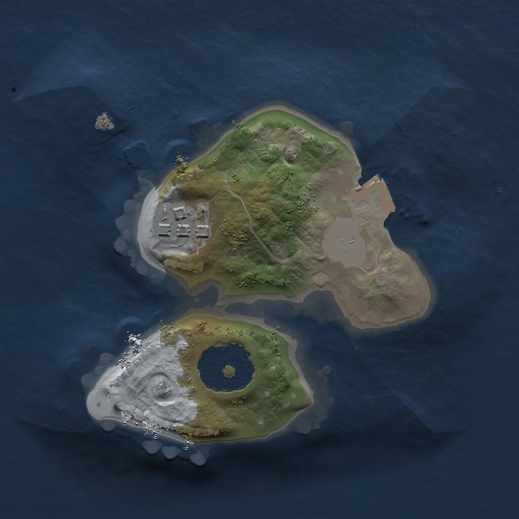 Rust Map: Procedural Map, Size: 1500, Seed: 640821726, 2 Monuments