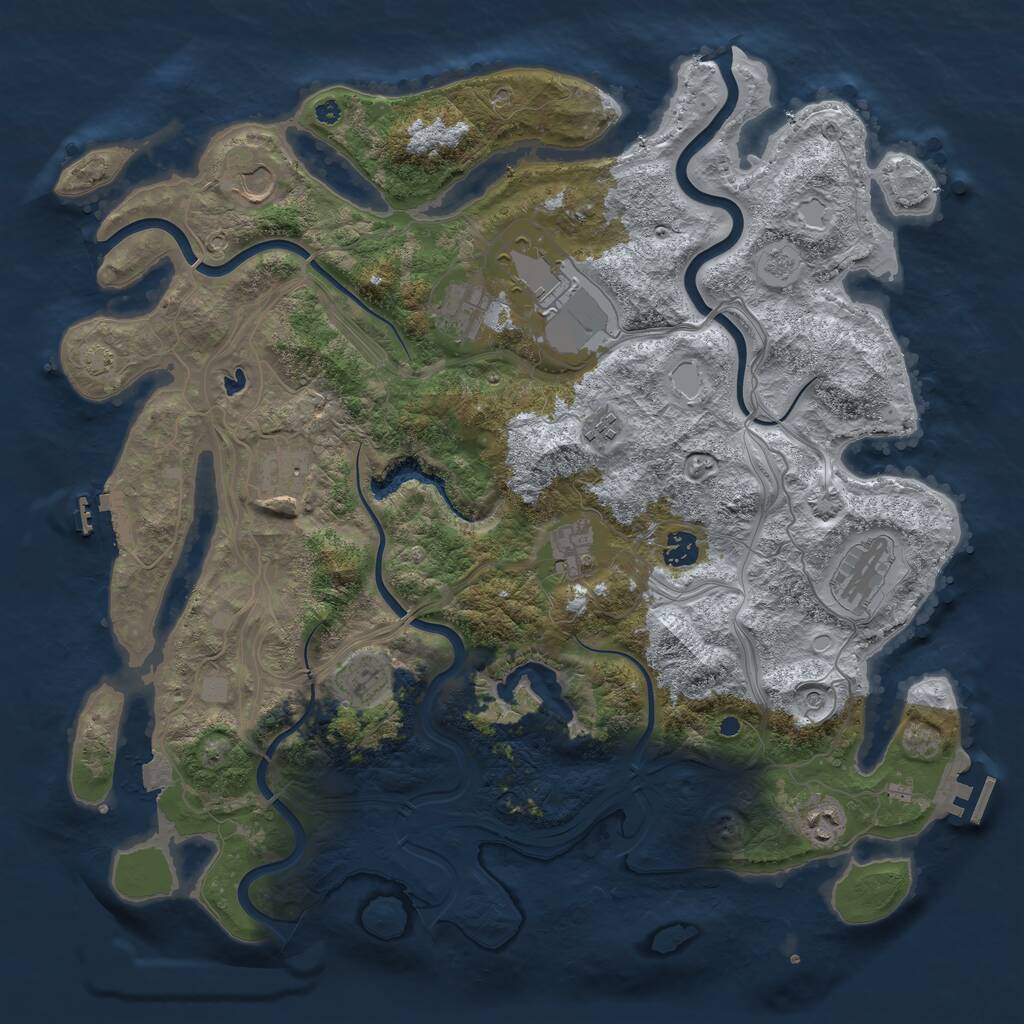 Rust Map: Procedural Map, Size: 4250, Seed: 1762037552, 16 Monuments