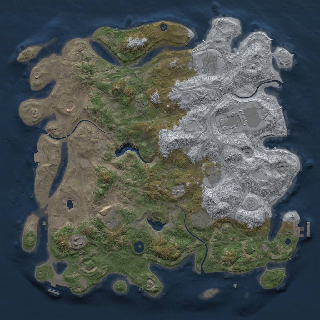 Rust Map: Procedural Map, Size: 4250, Seed: 1762037552, 15 Monuments