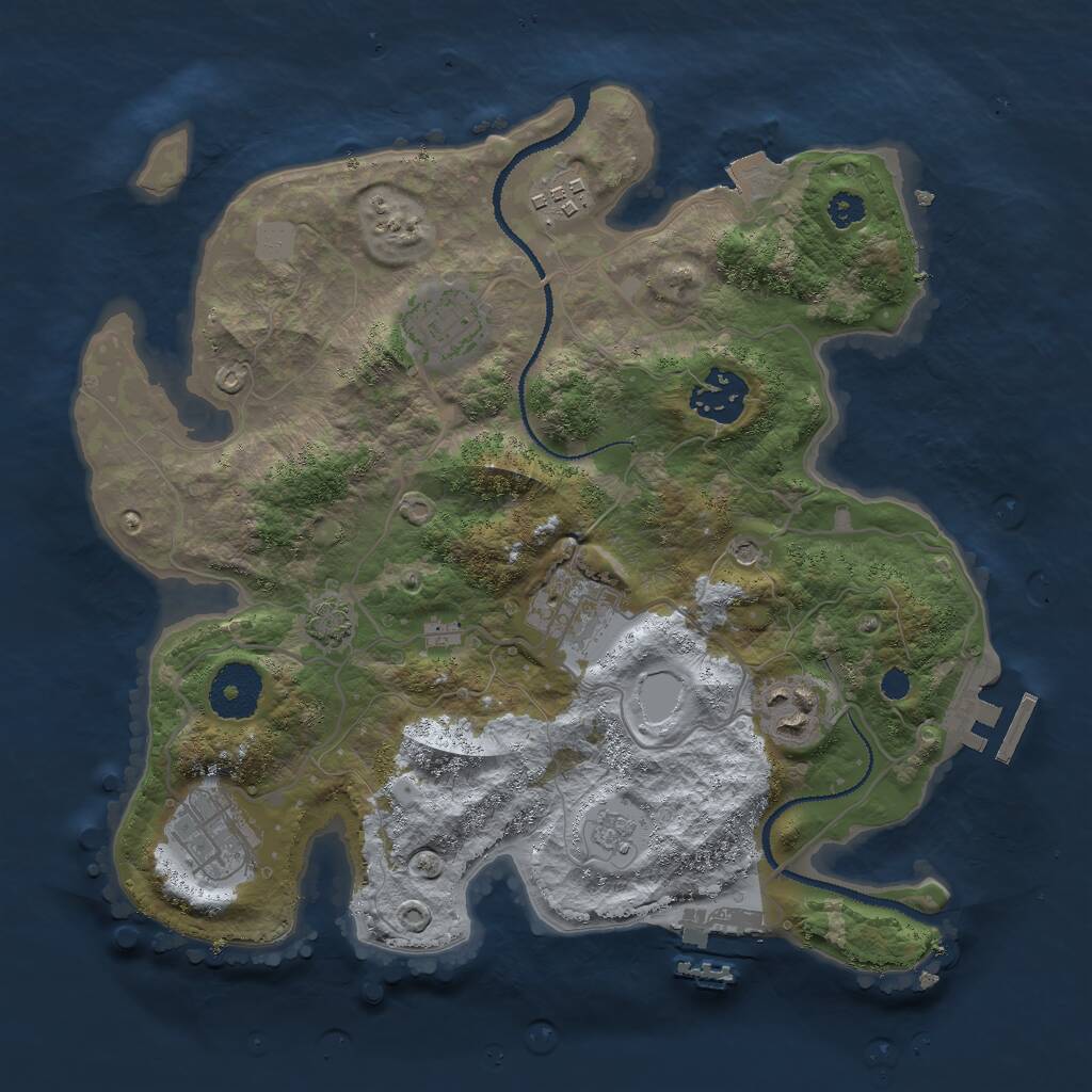 Rust Map: Procedural Map, Size: 3000, Seed: 1770569370, 12 Monuments