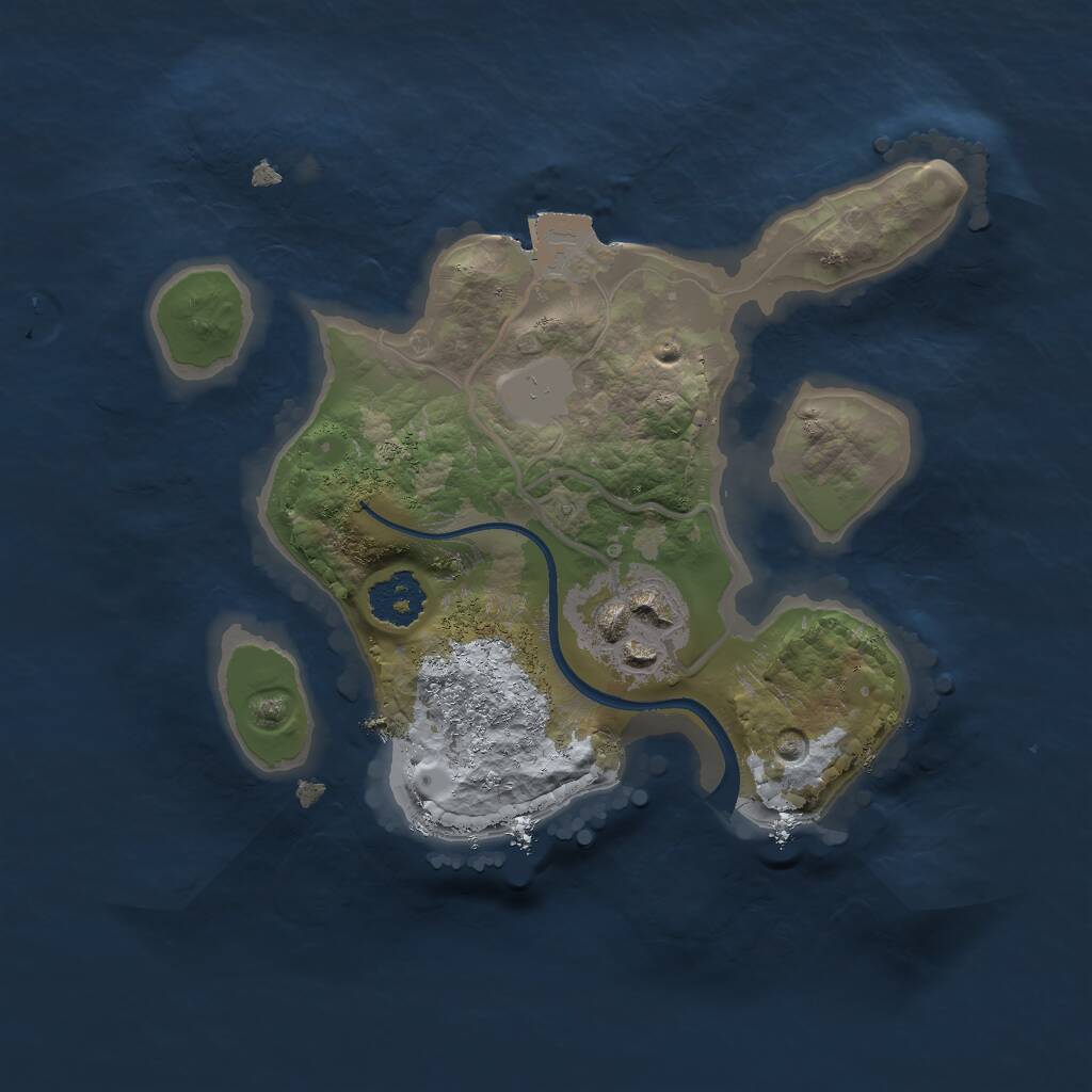 Rust Map: Procedural Map, Size: 2000, Seed: 121488, 2 Monuments