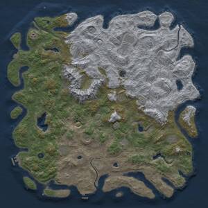 Thumbnail Rust Map: Procedural Map, Size: 5500, Seed: 28, 17 Monuments