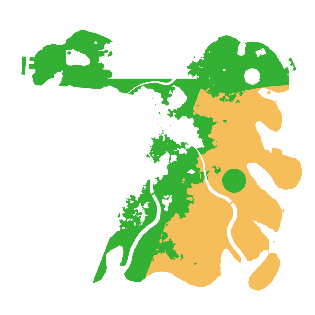 Biome Rust Map: Procedural Map, Size: 3500, Seed: 528838045
