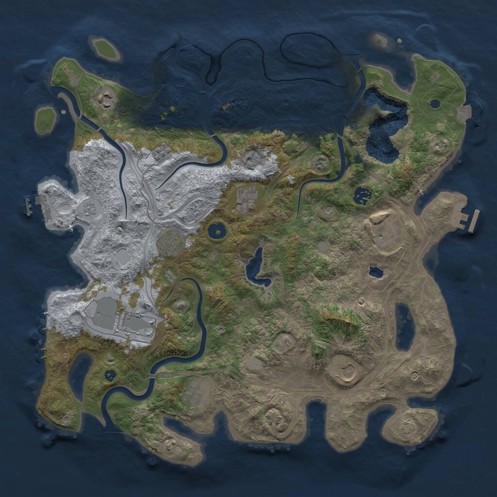 Rust Map: Procedural Map, Size: 4250, Seed: 58602934, 15 Monuments