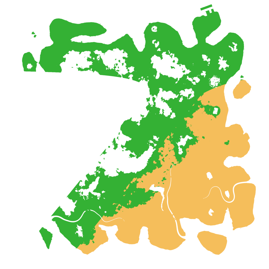Biome Rust Map: Procedural Map, Size: 4500, Seed: 42707