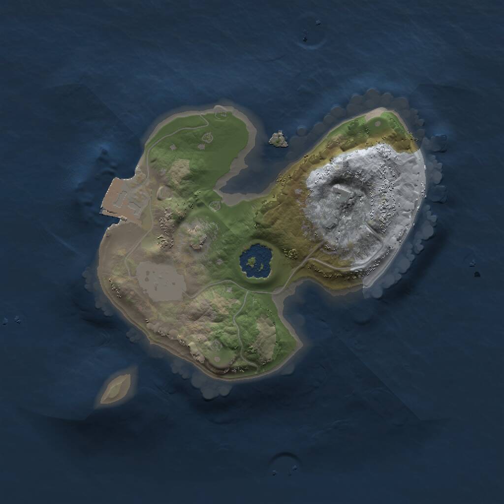 Rust Map: Procedural Map, Size: 1500, Seed: 1023713693, 1 Monuments