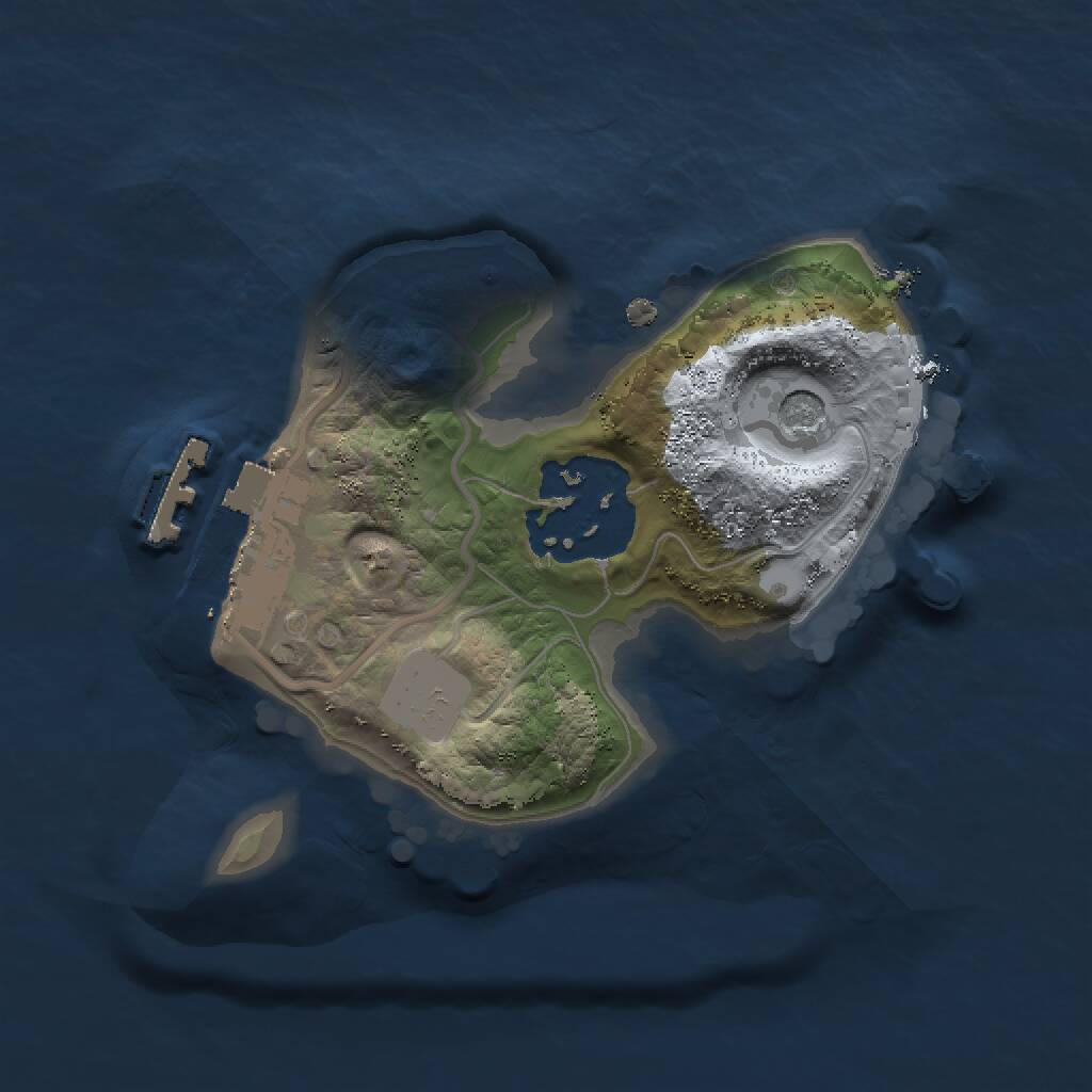 Rust Map: Procedural Map, Size: 1500, Seed: 1023713693, 4 Monuments