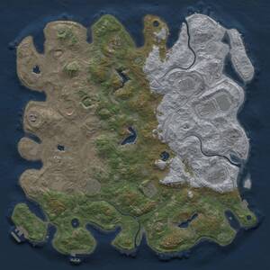 Thumbnail Rust Map: Procedural Map, Size: 4500, Seed: 2040858079, 17 Monuments