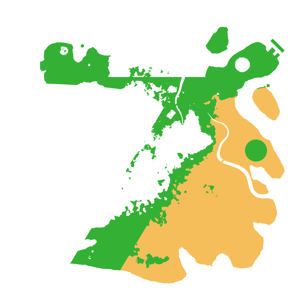 Biome Rust Map: Procedural Map, Size: 3700, Seed: 45085547