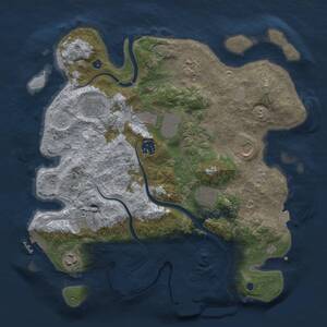 Thumbnail Rust Map: Procedural Map, Size: 3600, Seed: 2303, 15 Monuments