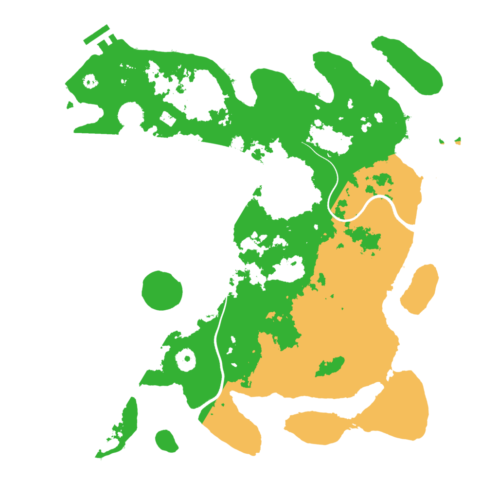Biome Rust Map: Procedural Map, Size: 3500, Seed: 40726143