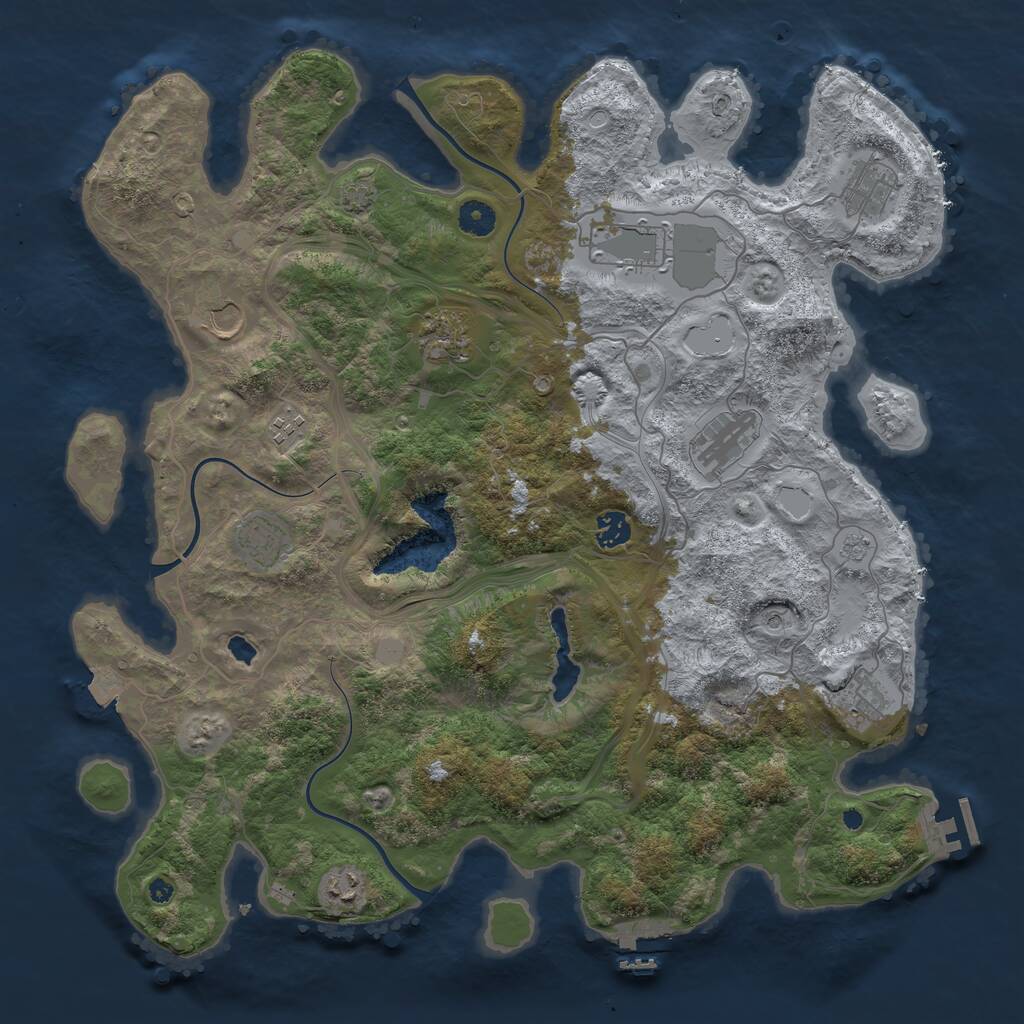 Rust Map: Procedural Map, Size: 4250, Seed: 765375469, 16 Monuments