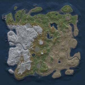 Thumbnail Rust Map: Procedural Map, Size: 4250, Seed: 352165132, 14 Monuments