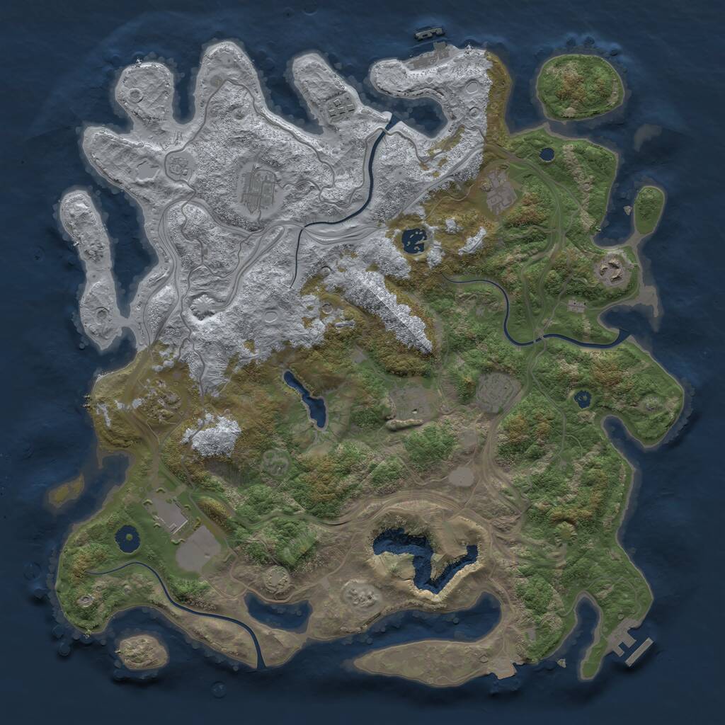 Rust Map: Procedural Map, Size: 4250, Seed: 5598, 15 Monuments