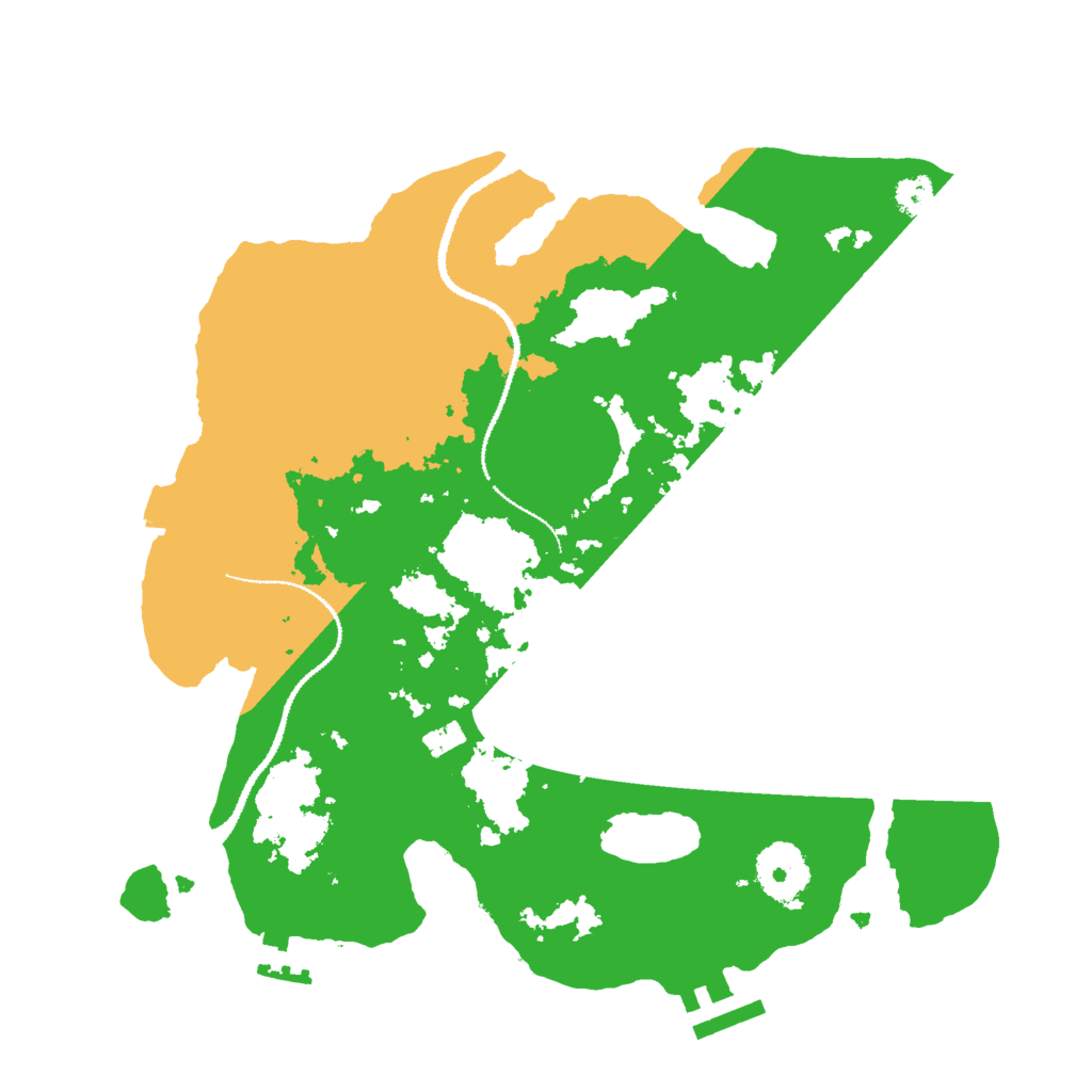 Biome Rust Map: Procedural Map, Size: 3000, Seed: 154825