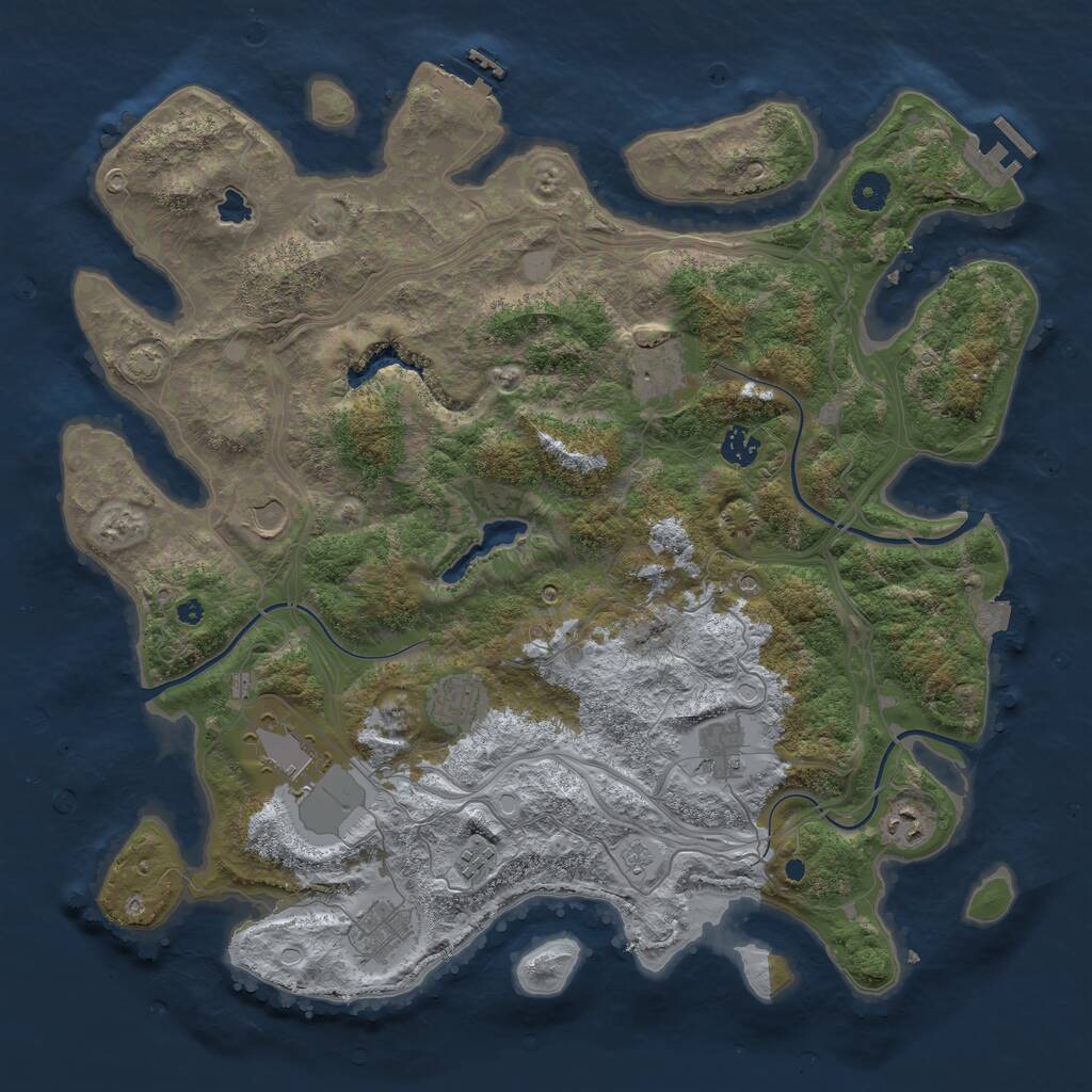 Rust Map: Procedural Map, Size: 4250, Seed: 2025, 15 Monuments