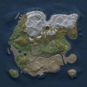 Thumbnail Rust Map: Procedural Map, Size: 2500, Seed: 45454512, 7 Monuments