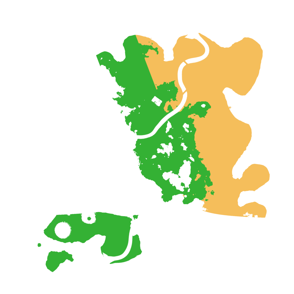 Biome Rust Map: Procedural Map, Size: 3200, Seed: 601225909