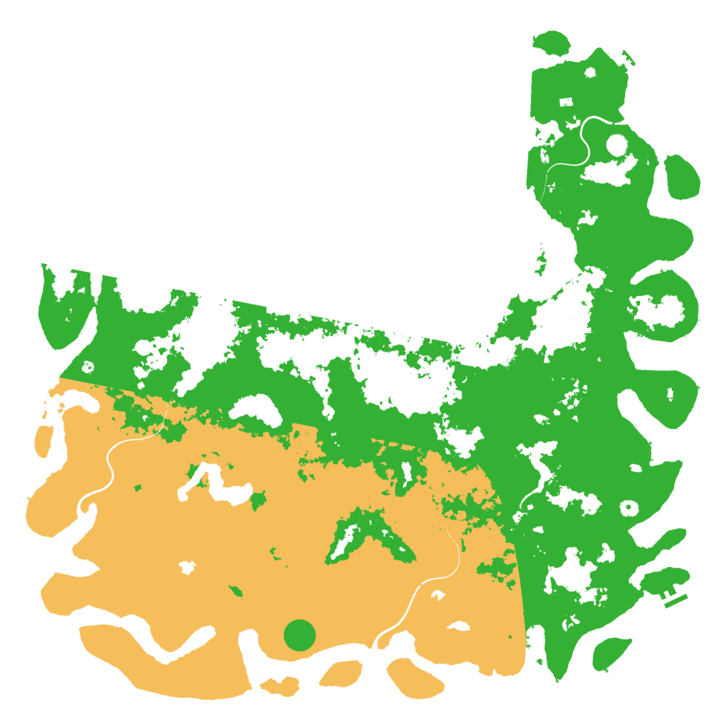 Biome Rust Map: Procedural Map, Size: 6000, Seed: 9991