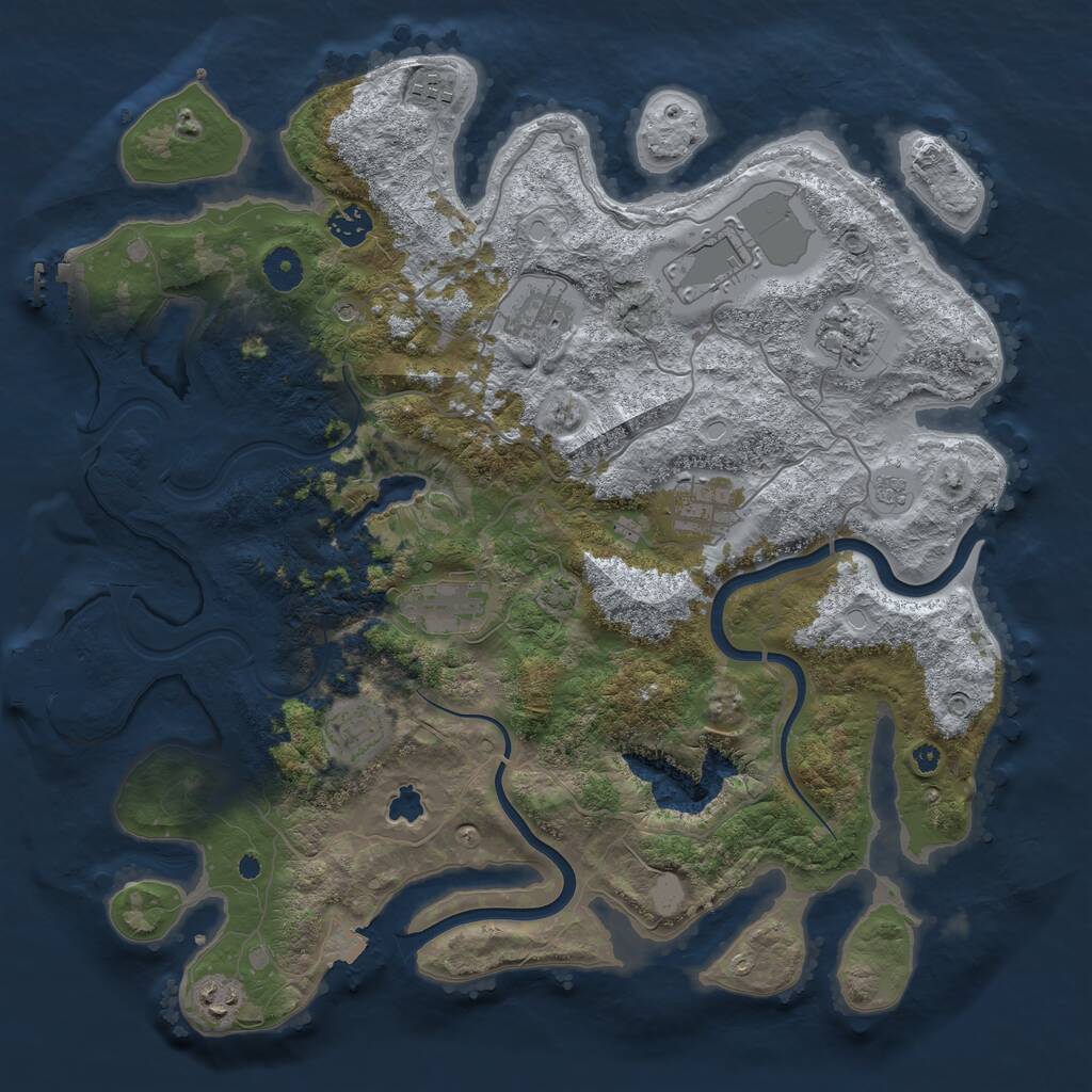 Rust Map: Procedural Map, Size: 4000, Seed: 68568, 15 Monuments