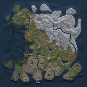 Thumbnail Rust Map: Procedural Map, Size: 4500, Seed: 29012, 16 Monuments