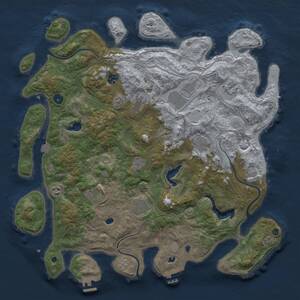 Thumbnail Rust Map: Procedural Map, Size: 4500, Seed: 29012, 16 Monuments