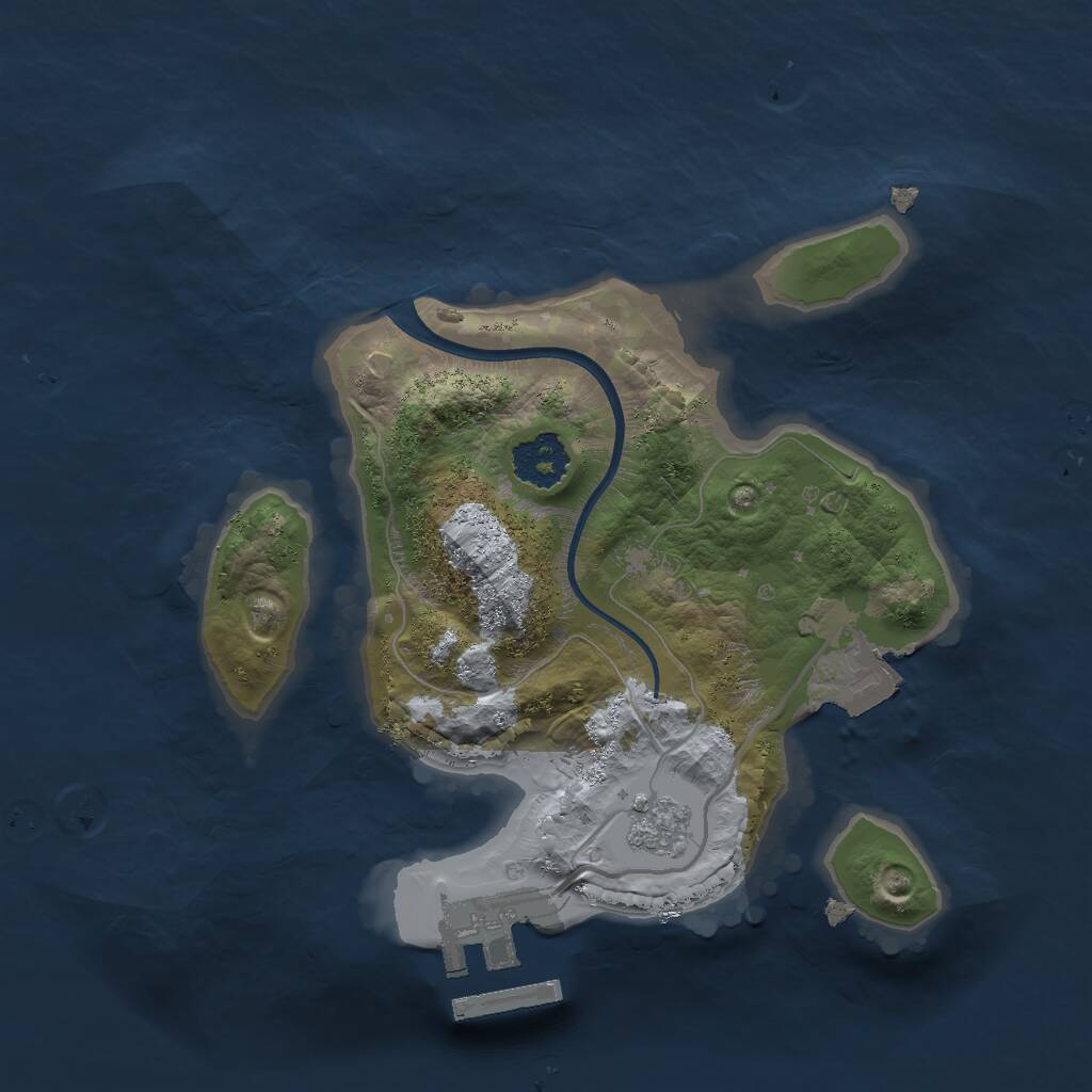 Rust Map: Procedural Map, Size: 2000, Seed: 844214305, 3 Monuments