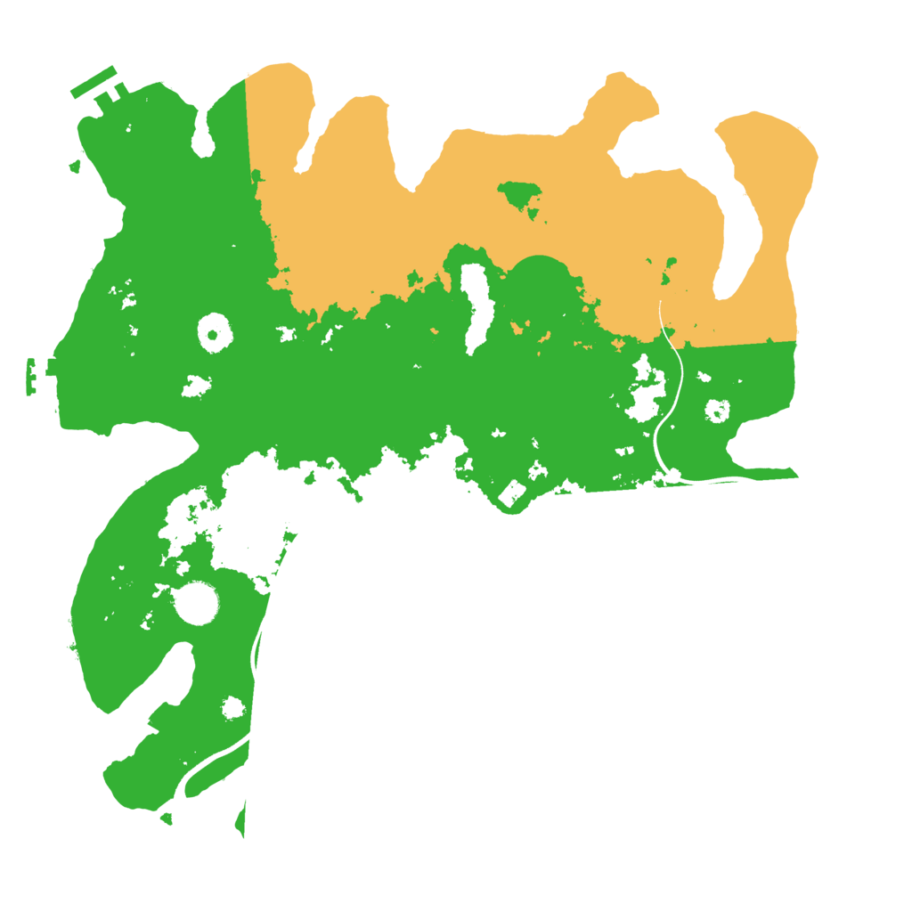 Biome Rust Map: Procedural Map, Size: 3700, Seed: 1691786199