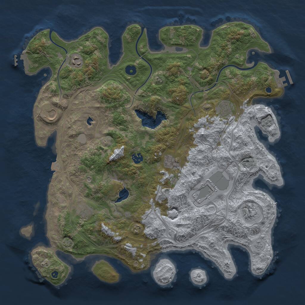 Rust Map: Procedural Map, Size: 4250, Seed: 132376914, 15 Monuments