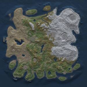 Thumbnail Rust Map: Procedural Map, Size: 4000, Seed: 140395757, 15 Monuments
