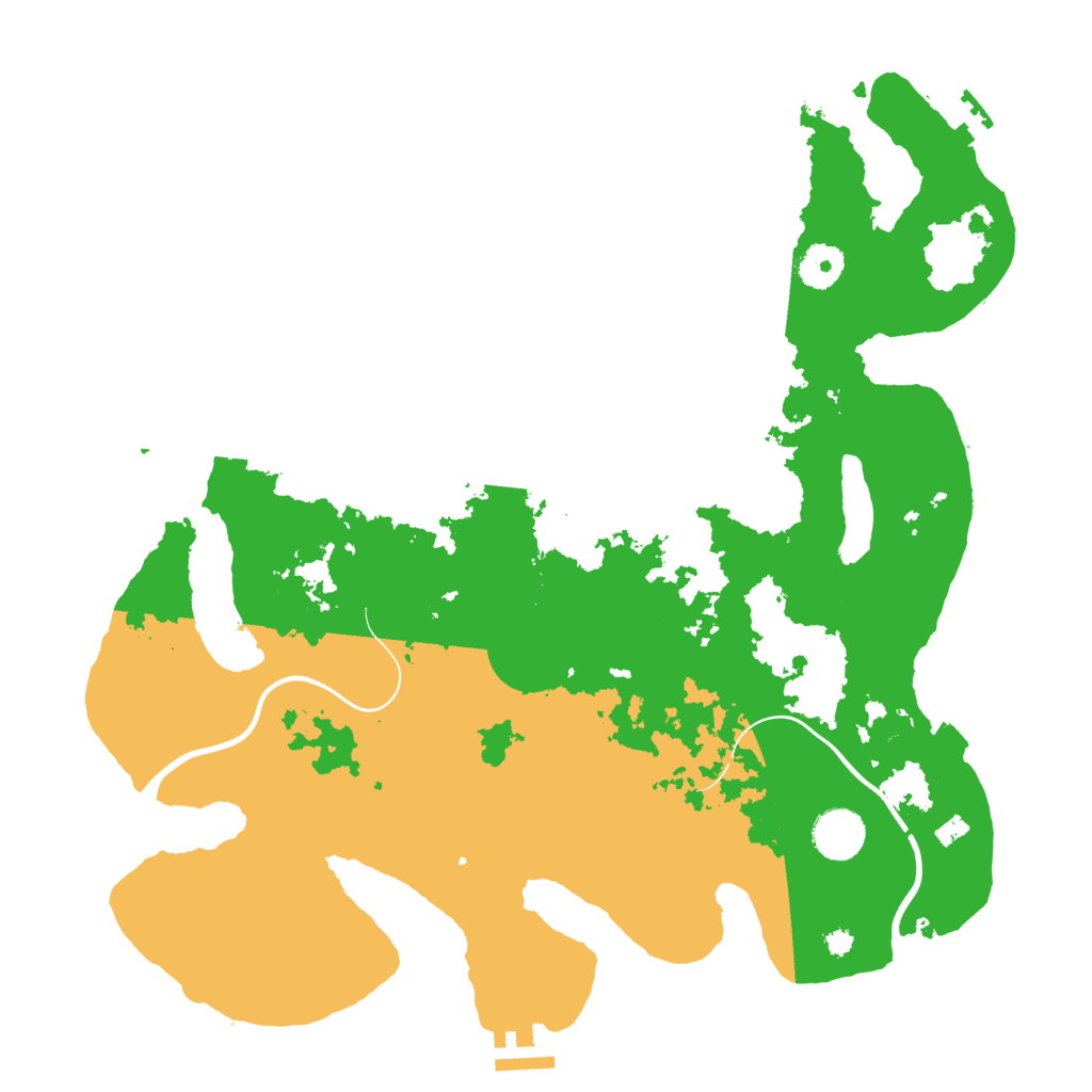 Biome Rust Map: Procedural Map, Size: 3700, Seed: 740806391